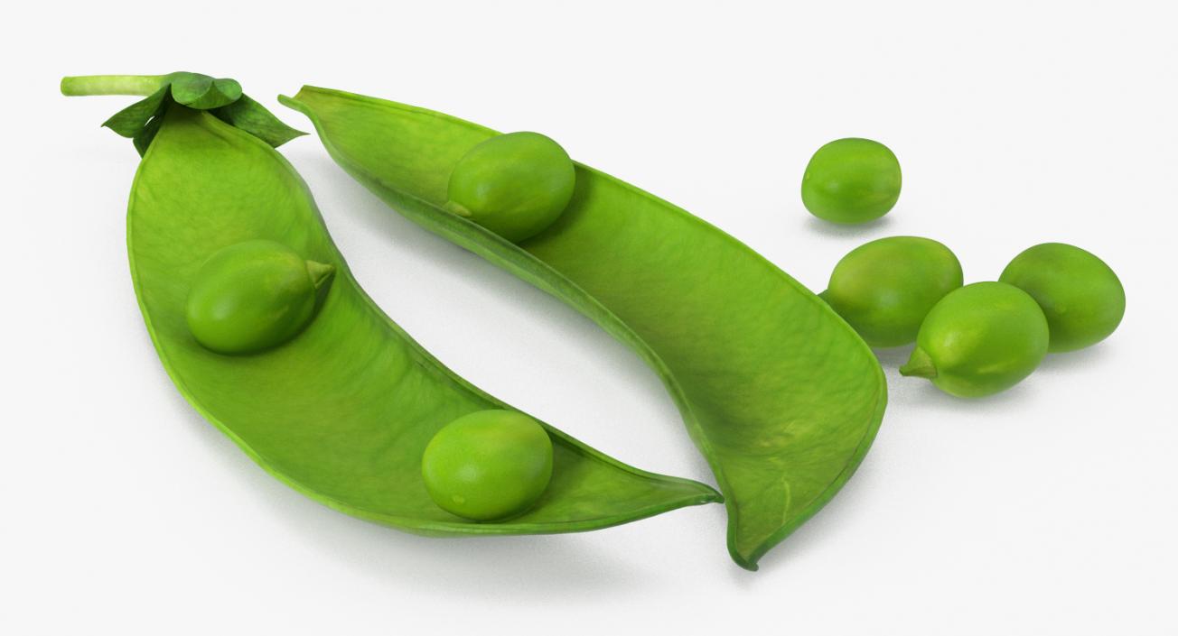 3D Peas On Open Pod