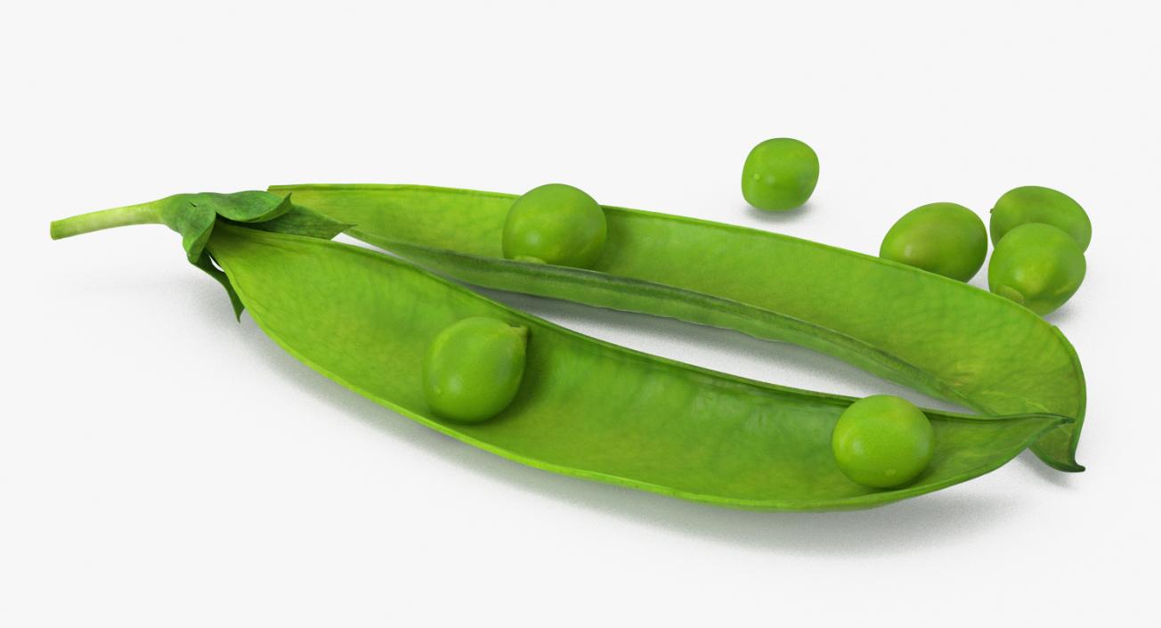 3D Peas On Open Pod