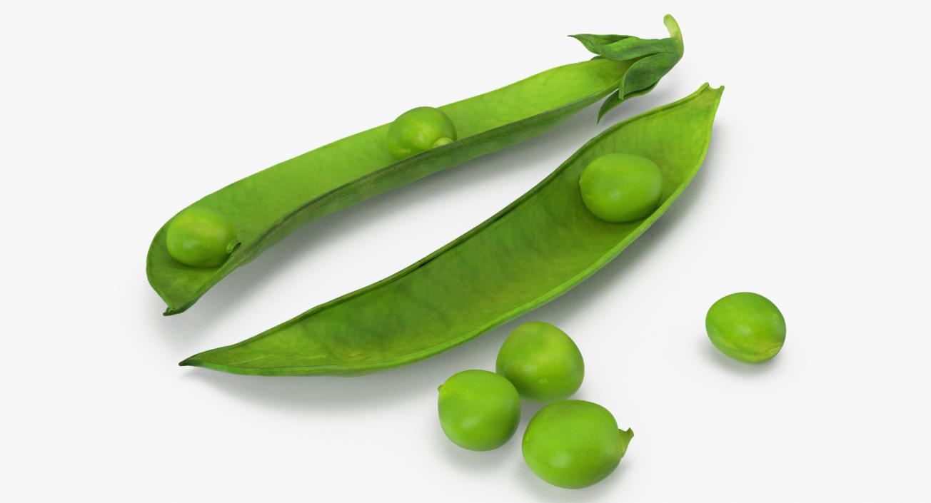 3D Peas On Open Pod