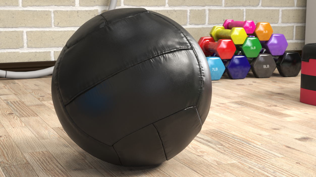 3D 6 LB Fitness Medicine Ball