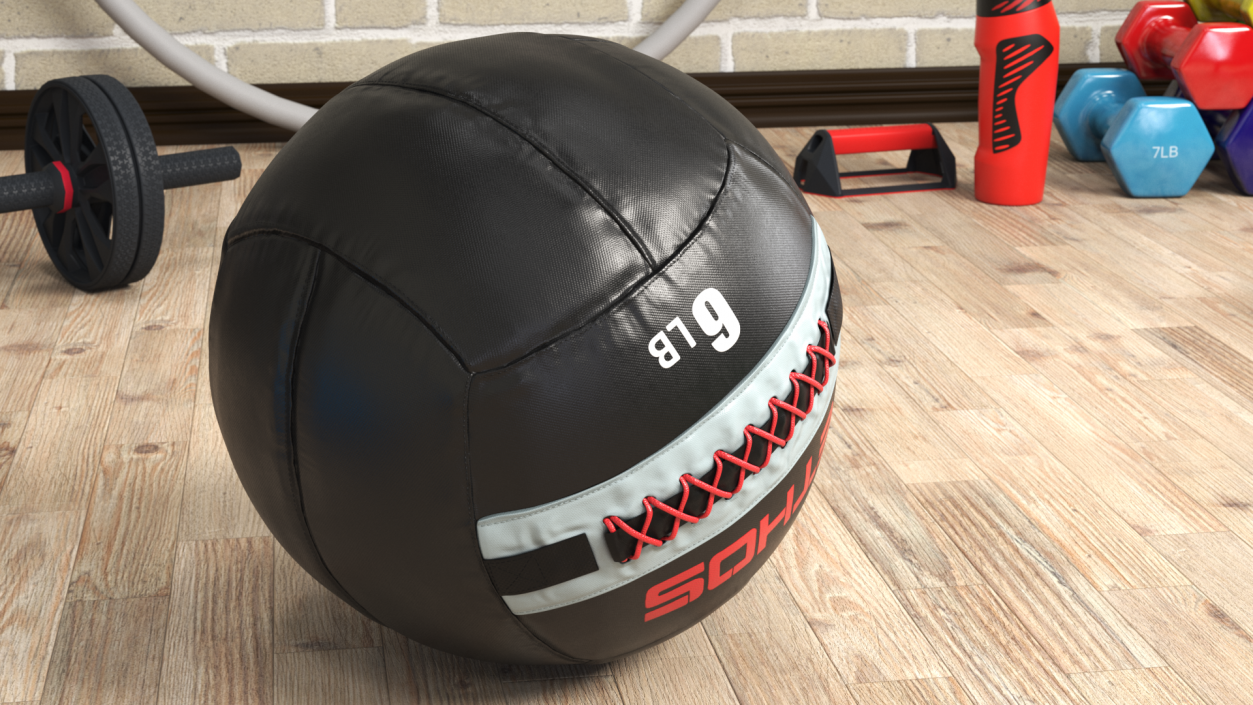 3D 6 LB Fitness Medicine Ball