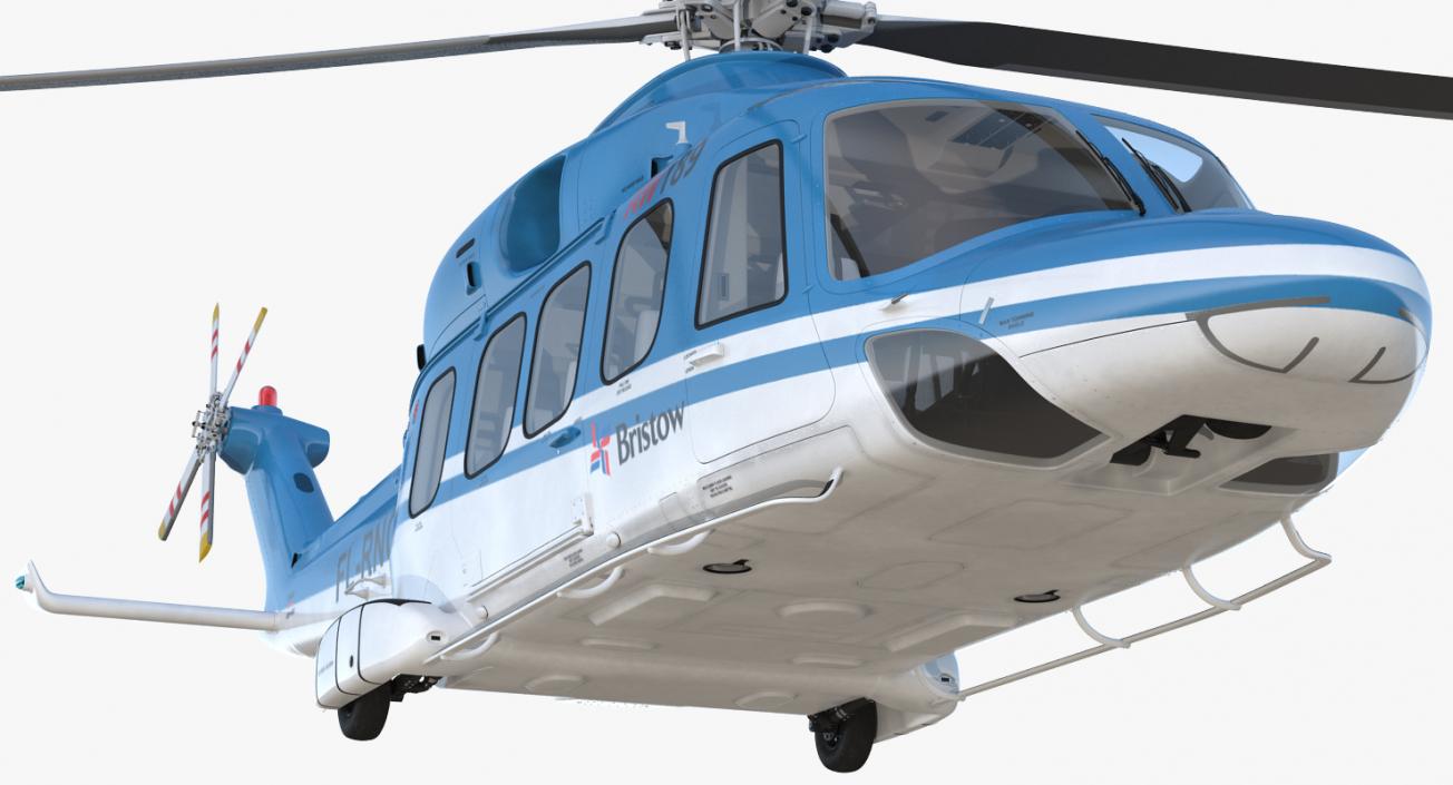 3D Medium Lift Helicopter AgustaWestland AW189 model