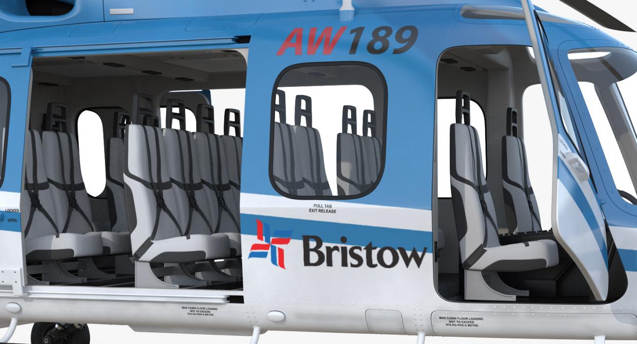 3D Medium Lift Helicopter AgustaWestland AW189 model