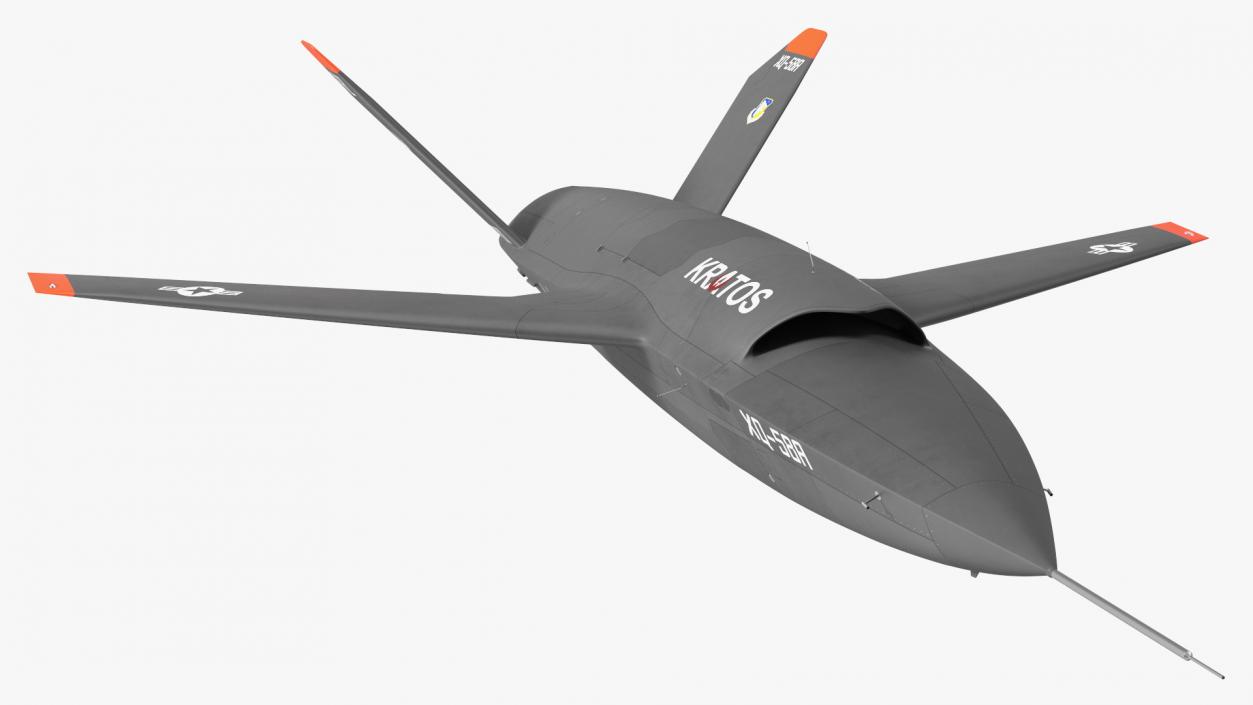 Valkyrie Kratos XQ-58 Combat Military Drone Rigged for Cinema 4D 3D model