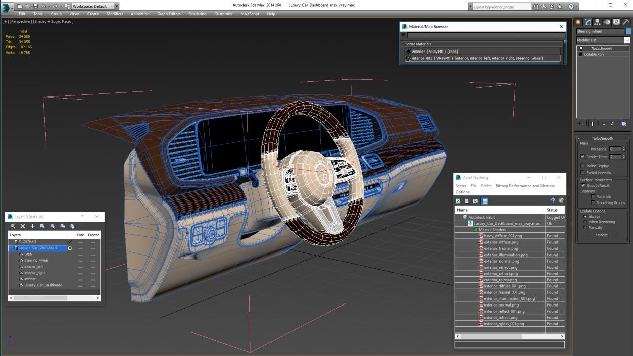 3D model Luxury Car Dashboard