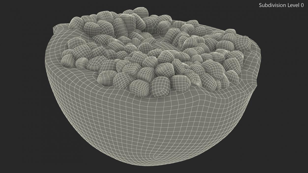 3D Cross Section of Pomegranate Red Fruit model