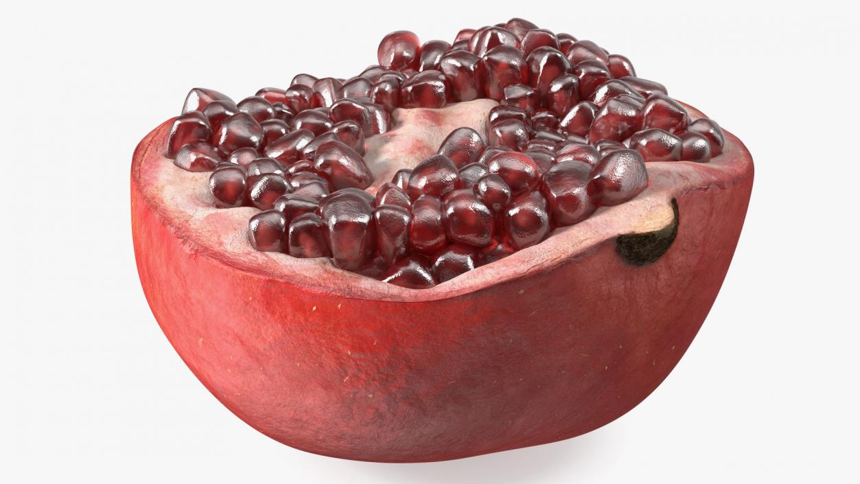 3D Cross Section of Pomegranate Red Fruit model