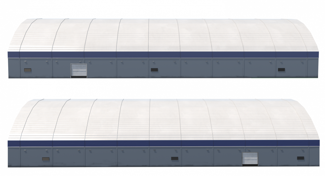 Aircraft Maintenance Hangar Rigged 3D model