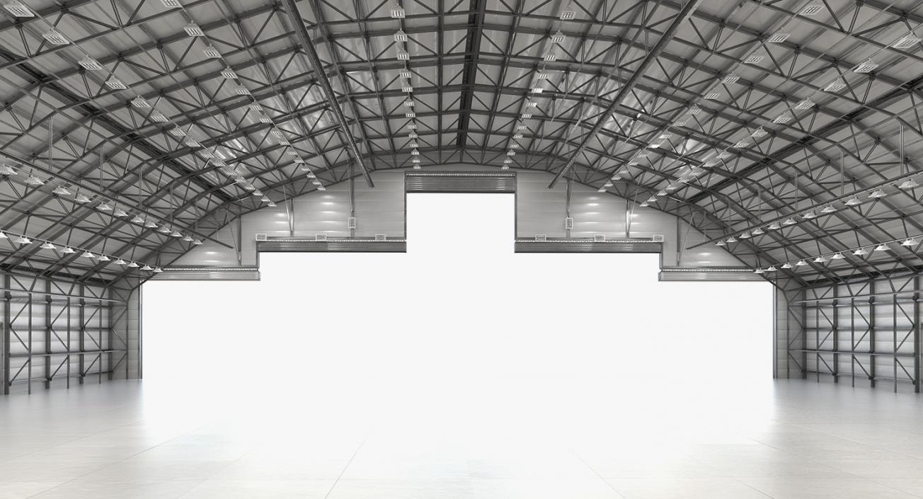 Aircraft Maintenance Hangar Rigged 3D model