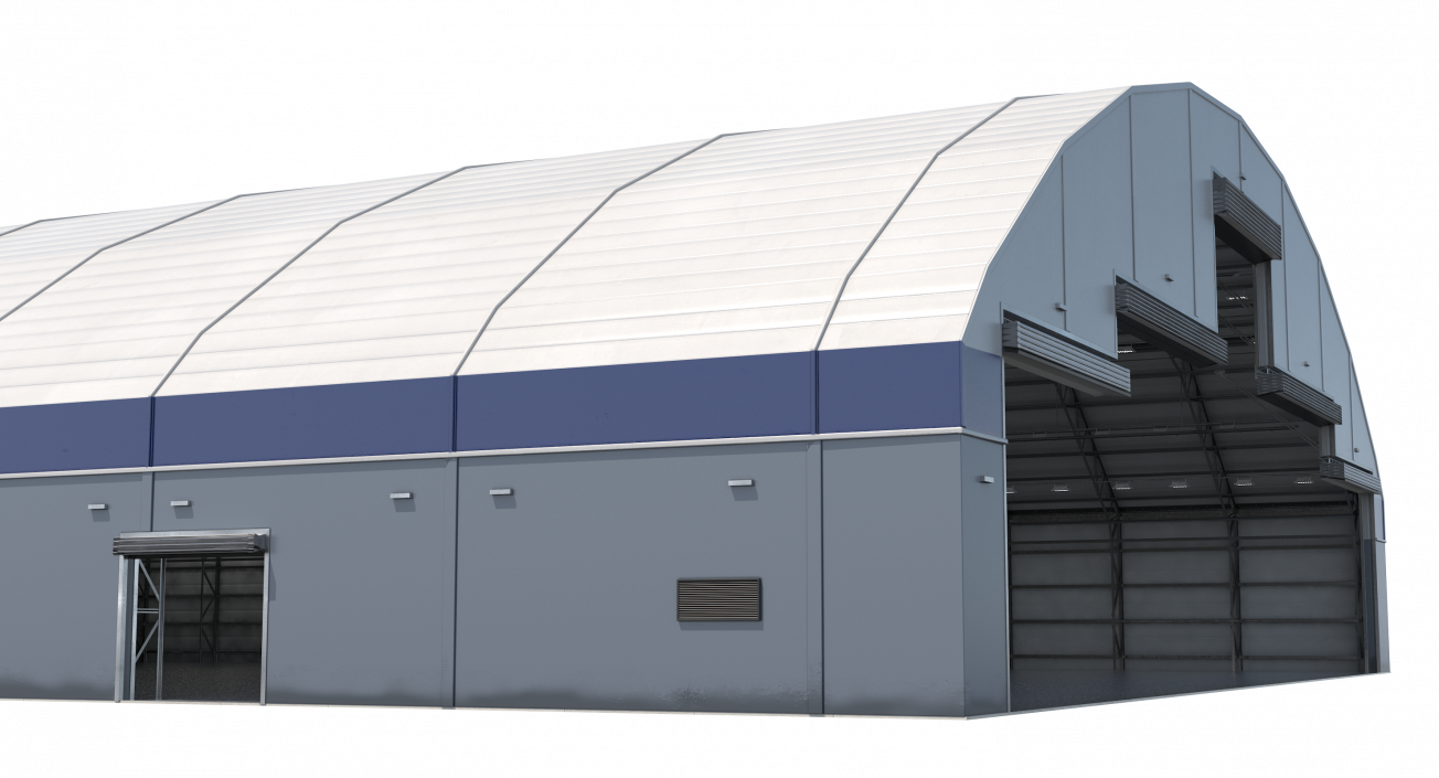 Aircraft Maintenance Hangar Rigged 3D model