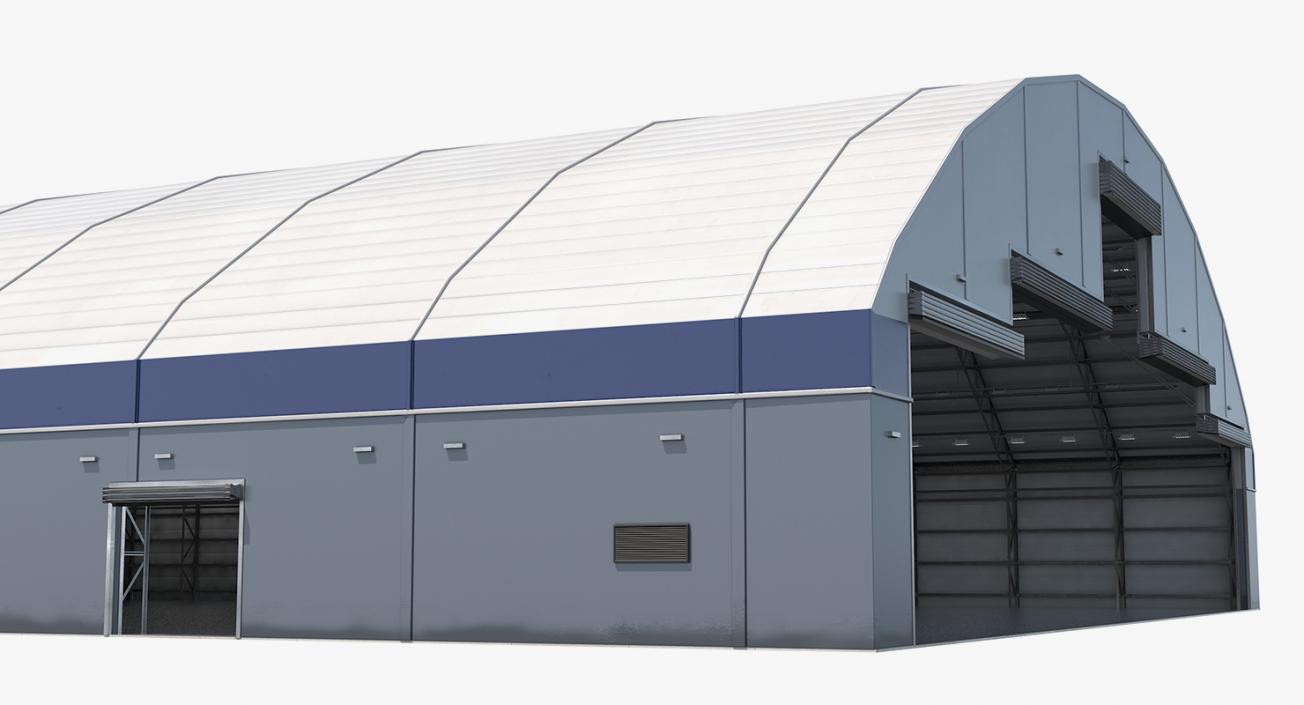 Aircraft Maintenance Hangar Rigged 3D model