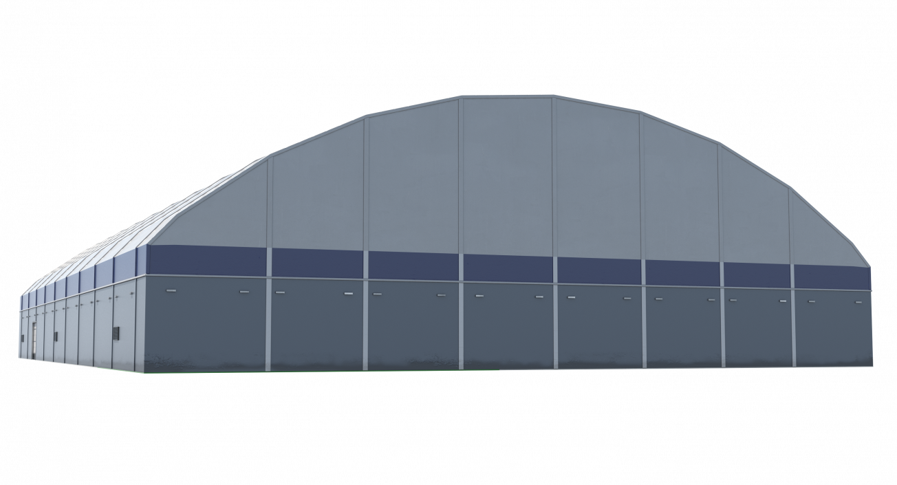 Aircraft Maintenance Hangar Rigged 3D model