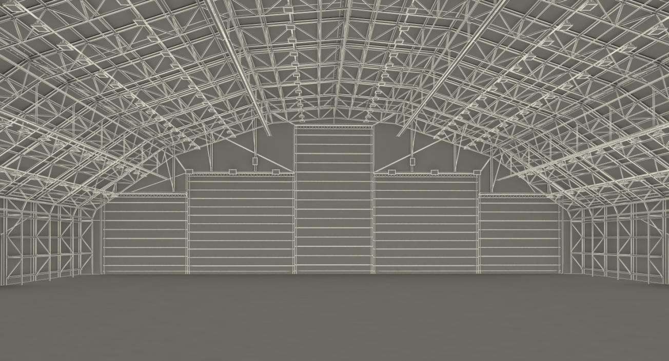 Aircraft Maintenance Hangar Rigged 3D model