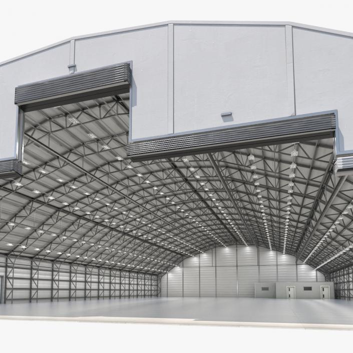 Aircraft Maintenance Hangar Rigged 3D model