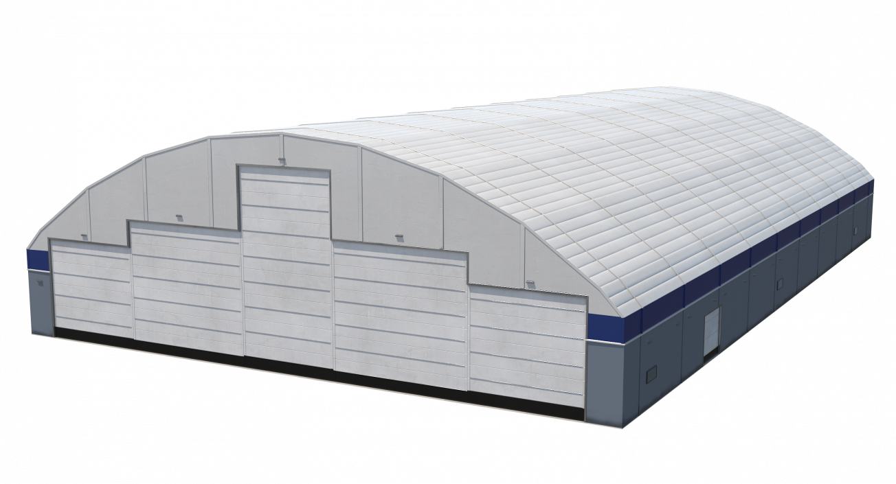 Aircraft Maintenance Hangar Rigged 3D model