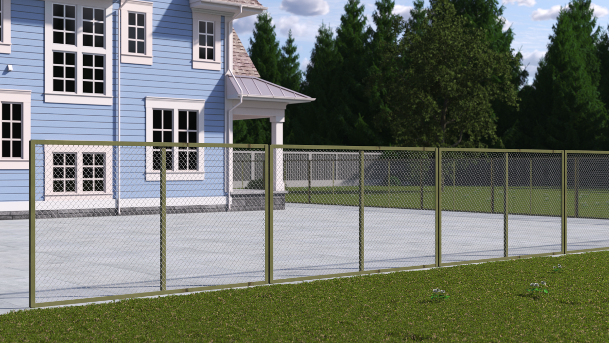 Traditional Wire Fence 3D