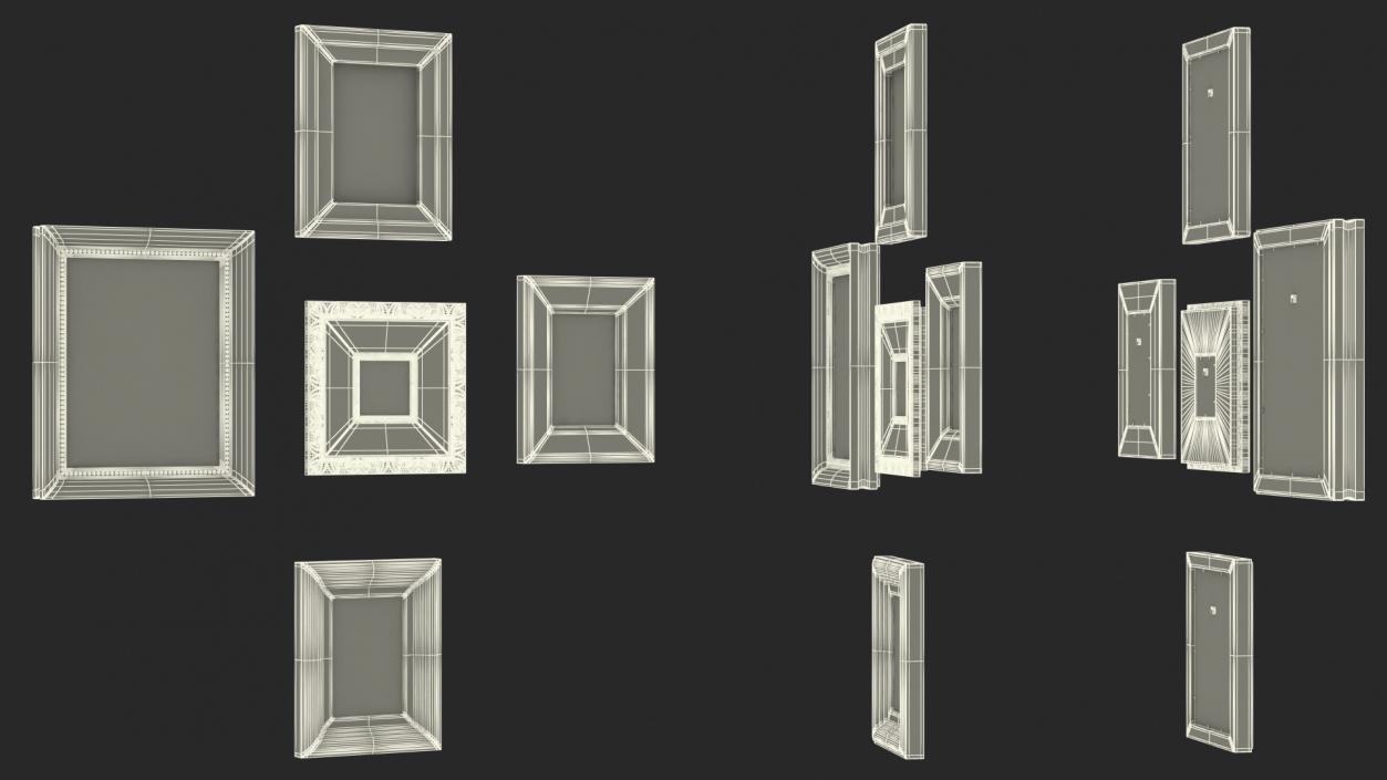 3D model Vintage Ornate Frames Set