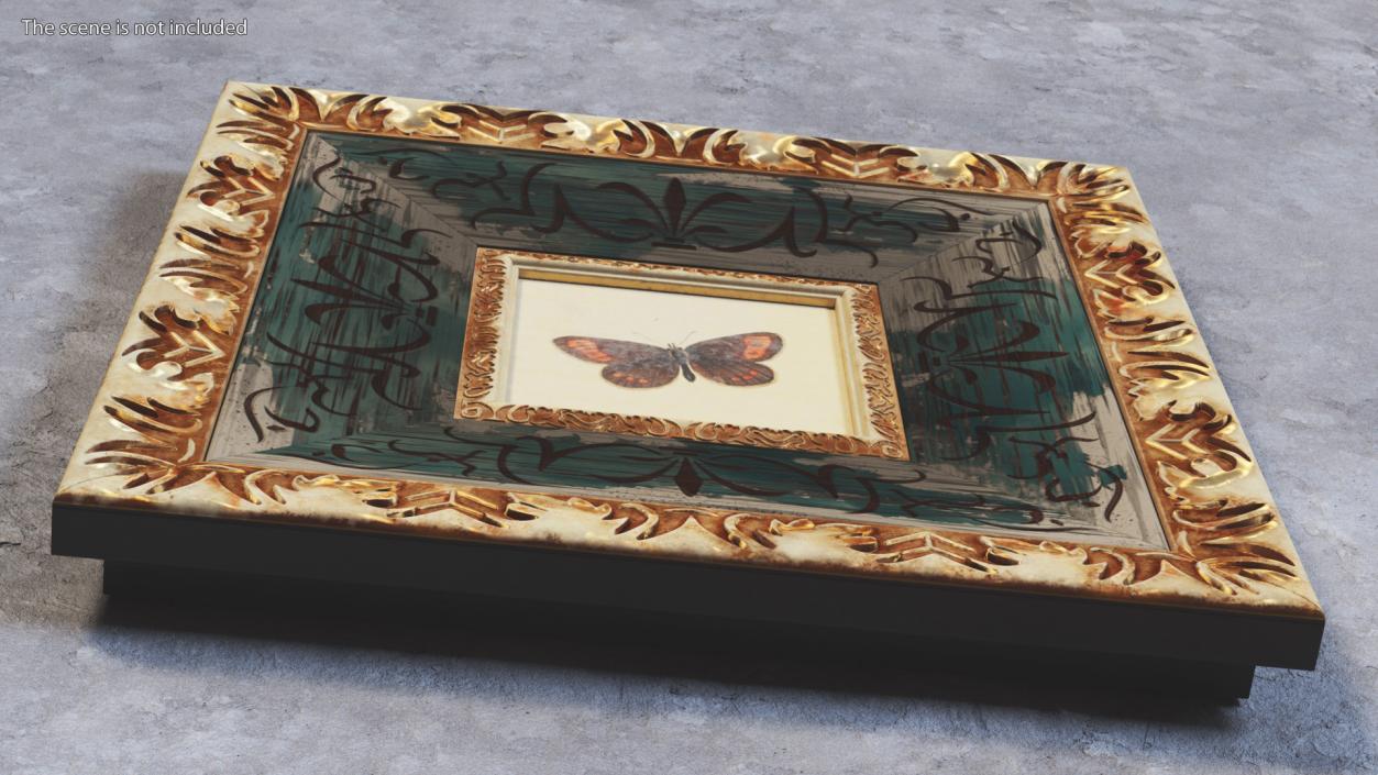 3D model Vintage Ornate Frames Set