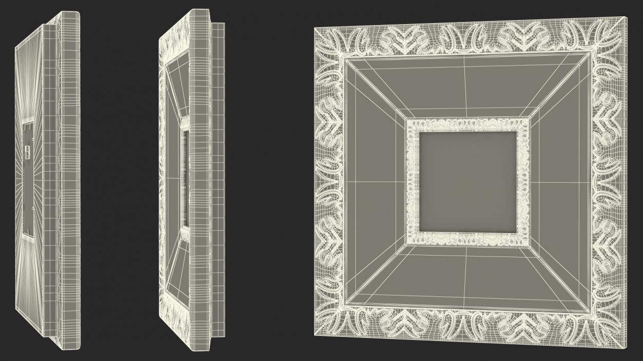 3D model Vintage Ornate Frames Set