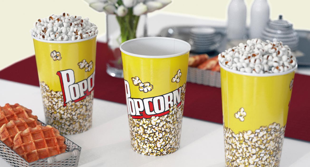 Empty Popcorn Cup 3D