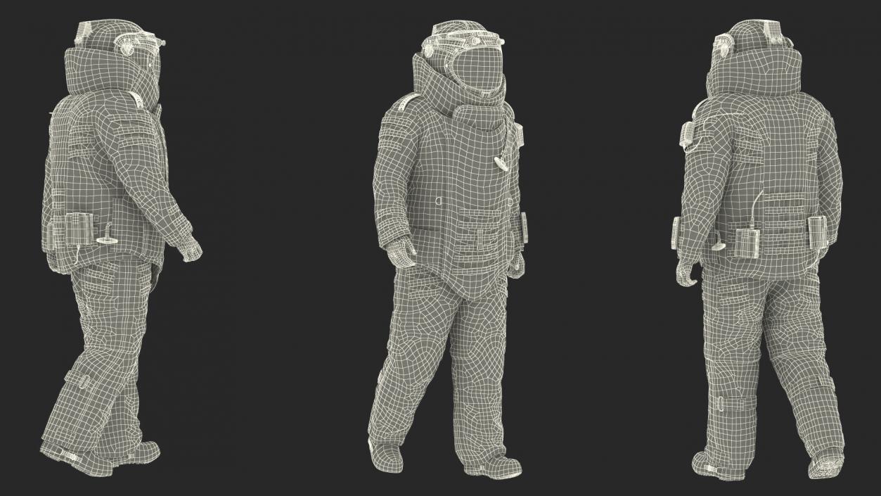 3D Man in EOD 10 Bomb Suit Walking Pose