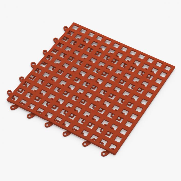 PVC Gym Floor Mat Orange 3D model