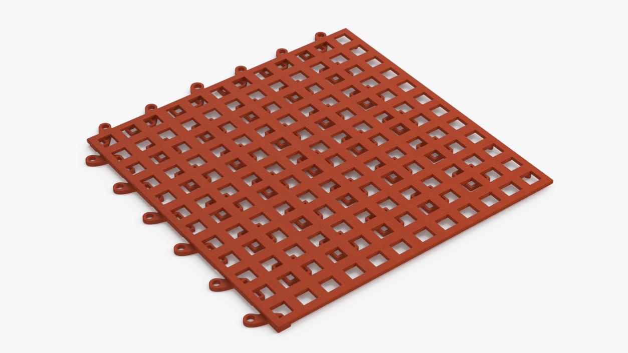 PVC Gym Floor Mat Orange 3D model