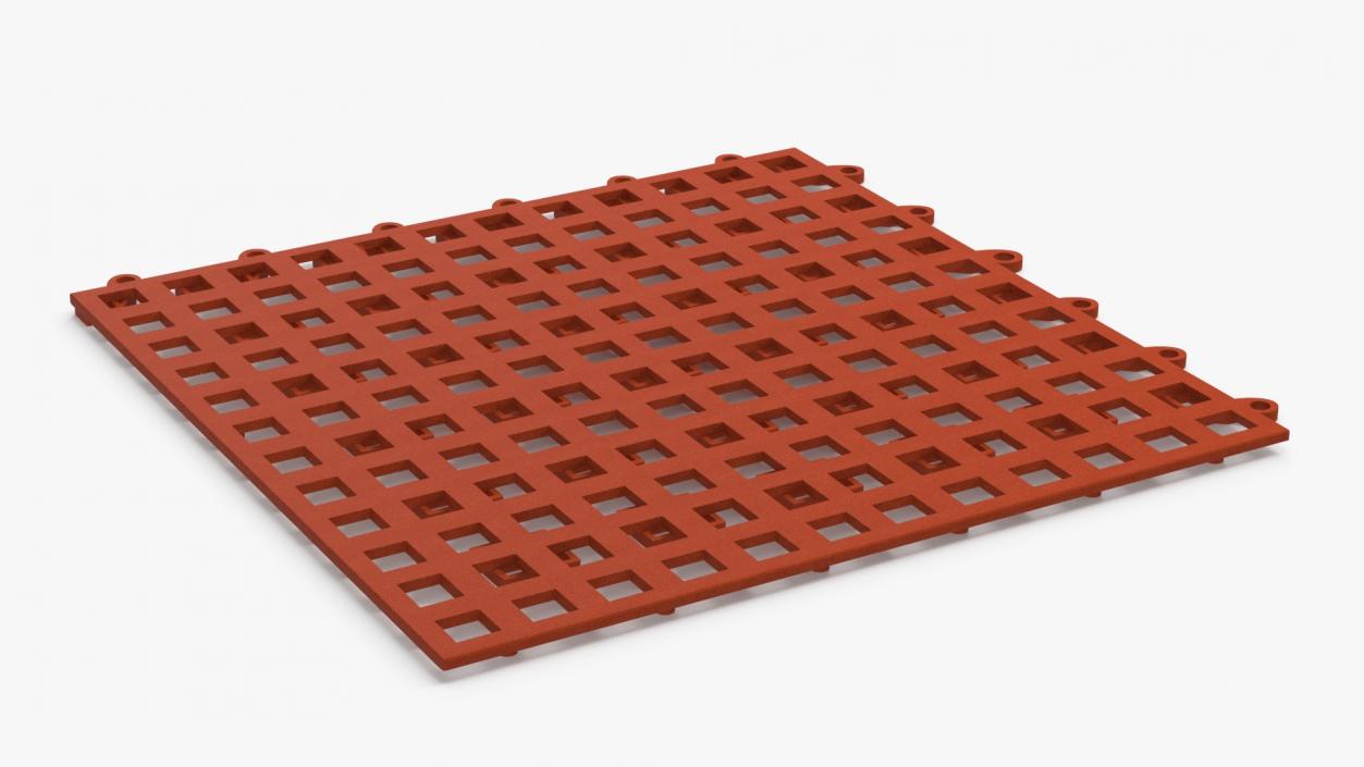 PVC Gym Floor Mat Orange 3D model