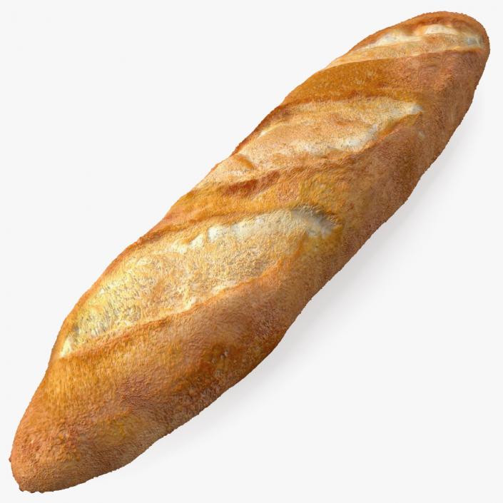 3D French Baguette Bread