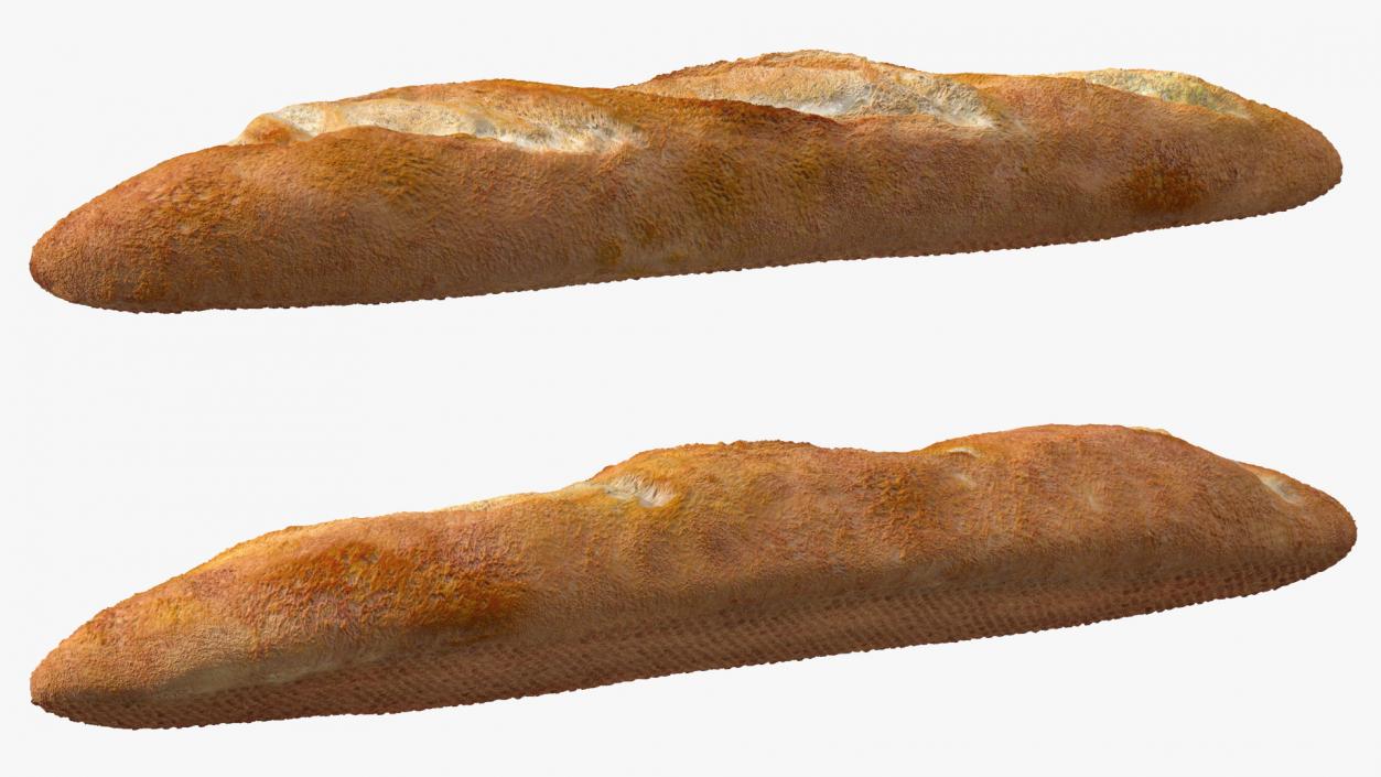 3D French Baguette Bread