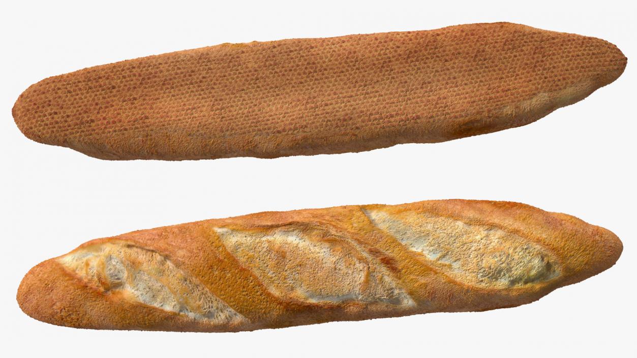 3D French Baguette Bread