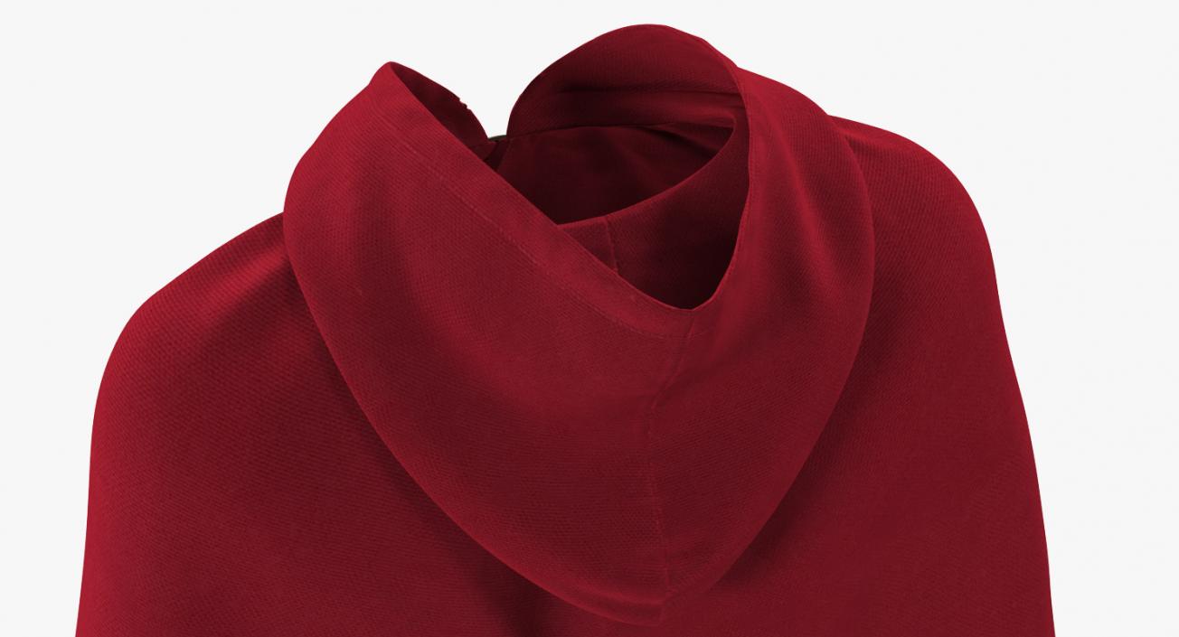 3D Unisex Red Cloak With Hood