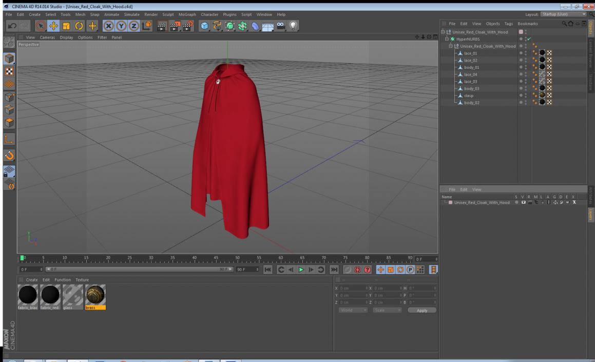 3D Unisex Red Cloak With Hood