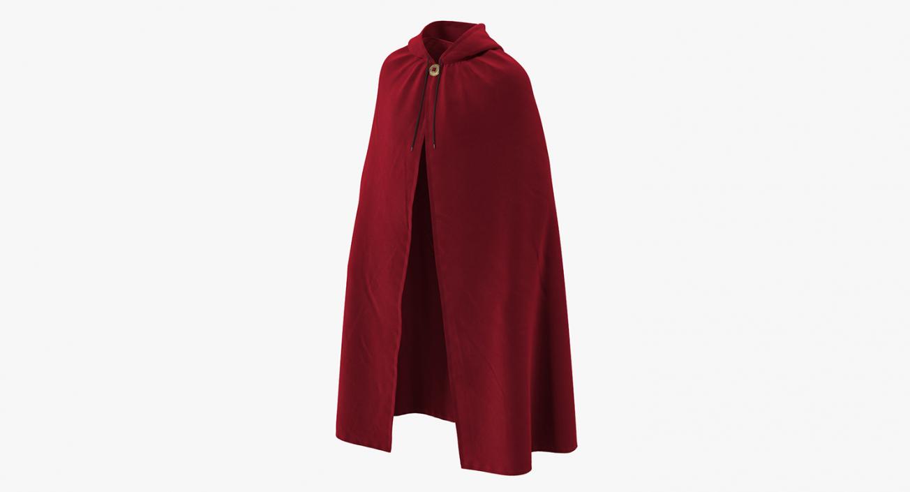 3D Unisex Red Cloak With Hood