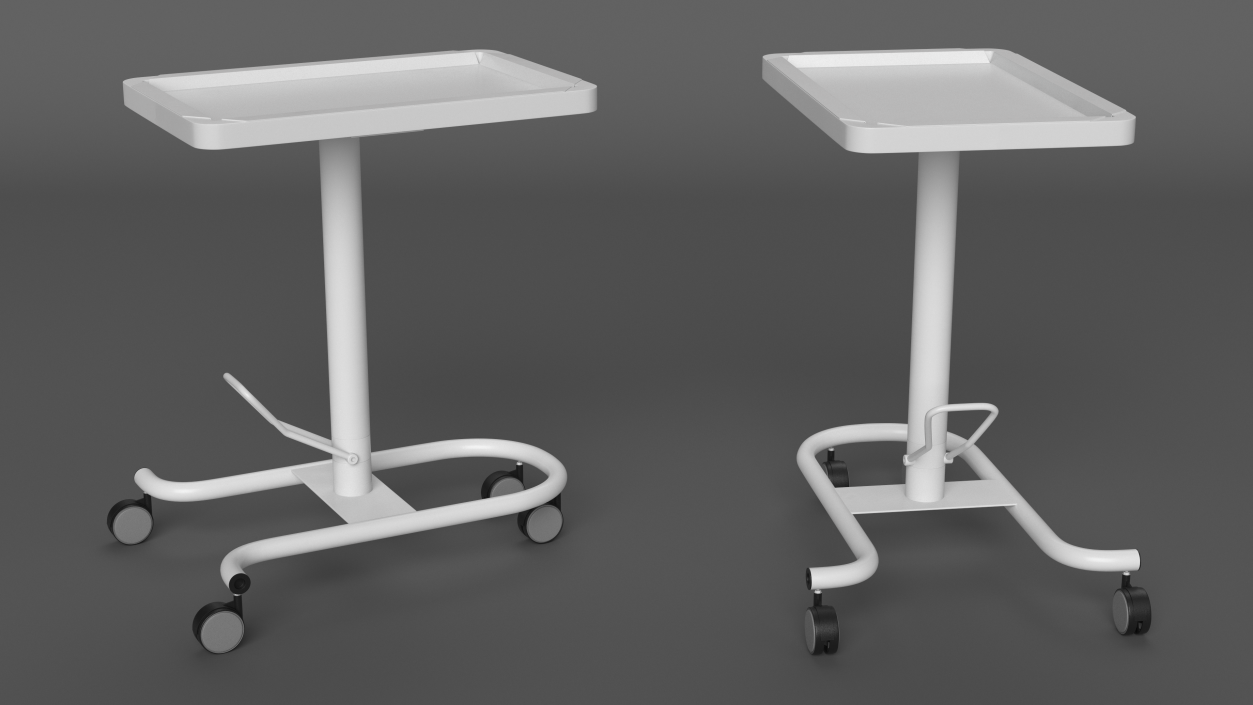 3D Hydraulic Mayo Table White