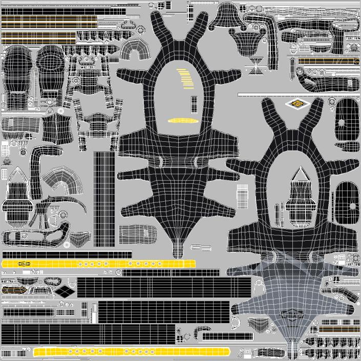 Snowshoes Atlas Yellow 3D