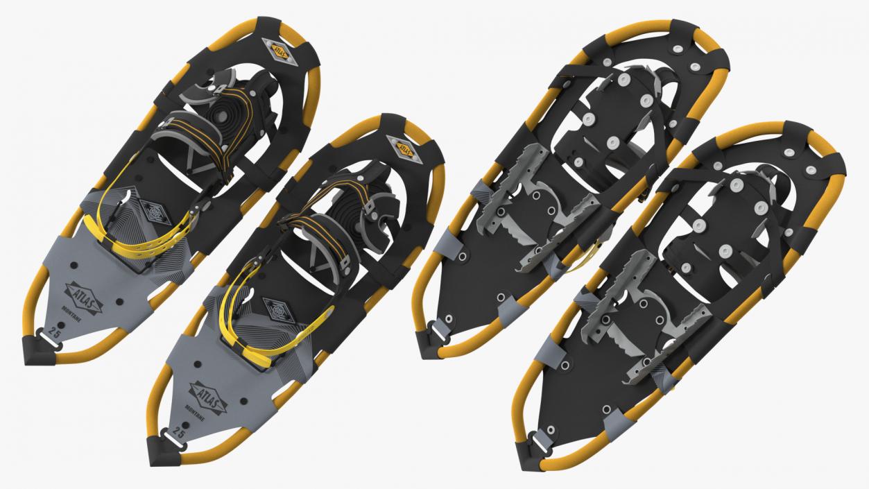 Snowshoes Atlas Yellow 3D