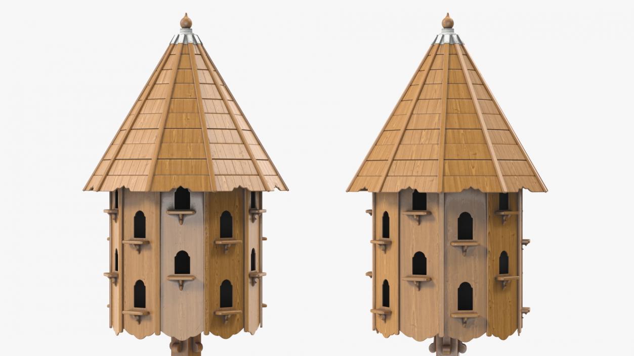 3D Large Wooden Dovecote for Twenty Nests model