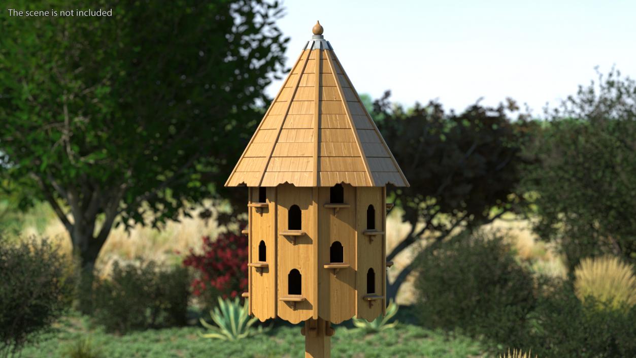 3D Large Wooden Dovecote for Twenty Nests model