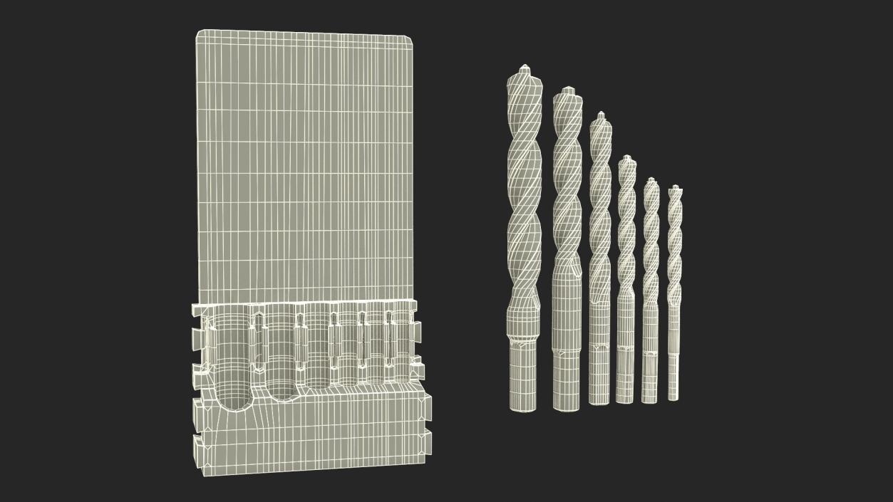 Titanium Nitride Pilot Point Drill Bit Set 3D