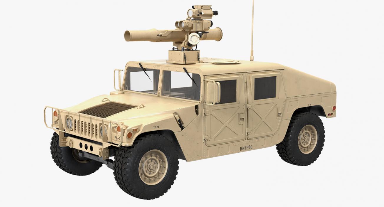 HMMWV TOW Missile Carrier M966 Desert 3D