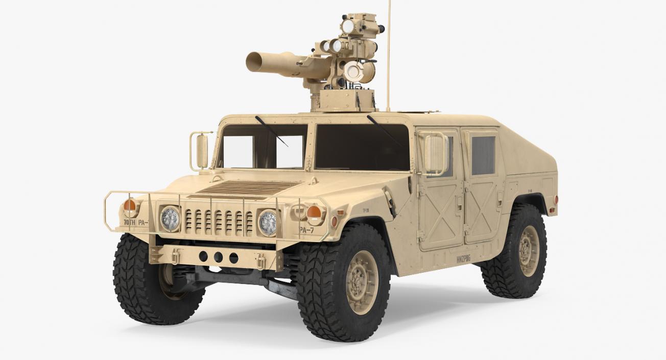 HMMWV TOW Missile Carrier M966 Desert 3D