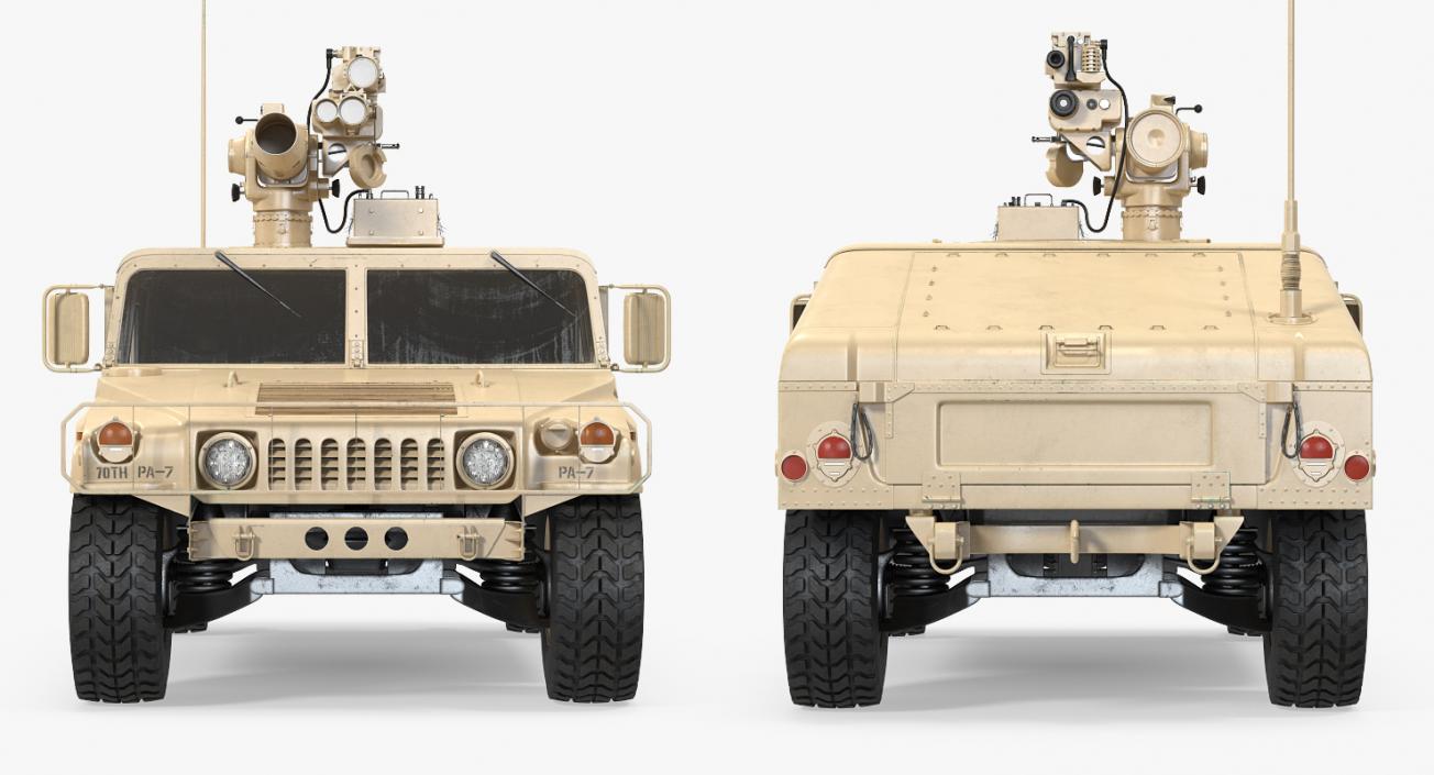 HMMWV TOW Missile Carrier M966 Desert 3D