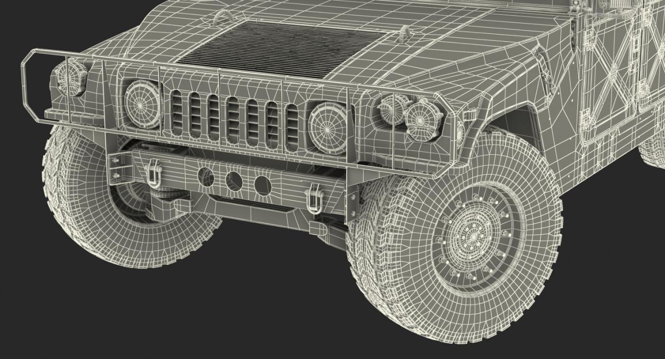 HMMWV TOW Missile Carrier M966 Desert 3D