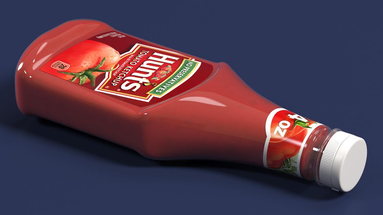 3D model Bottle of Hunts Tomato Ketchup