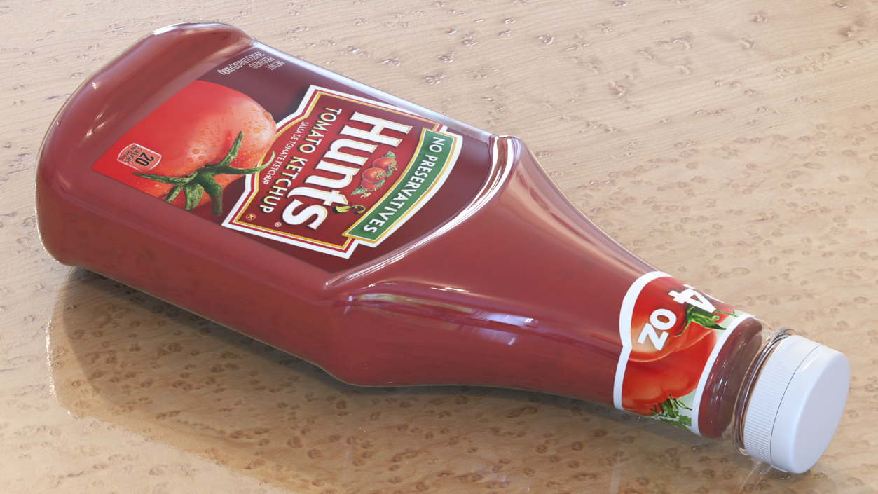 3D model Bottle of Hunts Tomato Ketchup