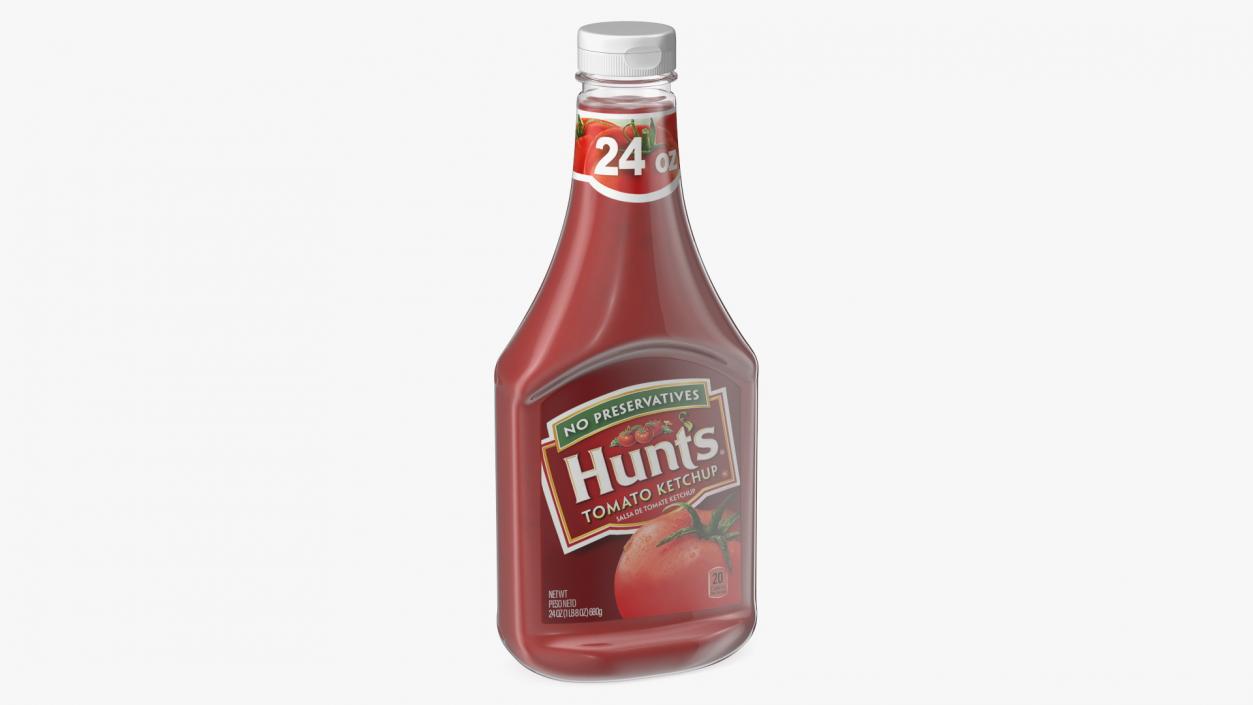 3D model Bottle of Hunts Tomato Ketchup