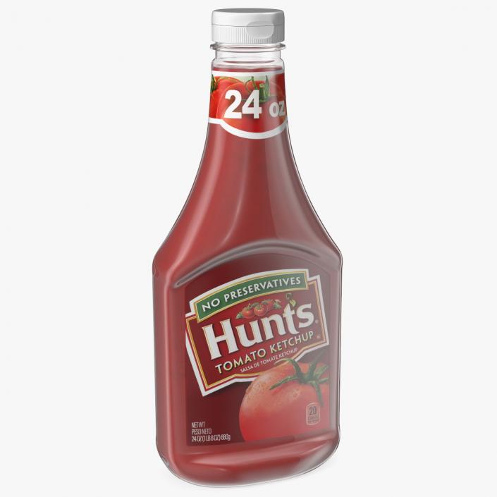 3D model Bottle of Hunts Tomato Ketchup