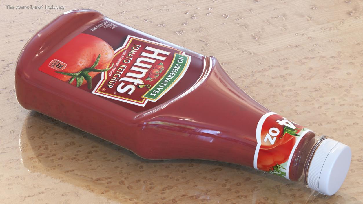 3D model Bottle of Hunts Tomato Ketchup