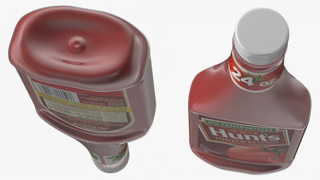 3D model Bottle of Hunts Tomato Ketchup